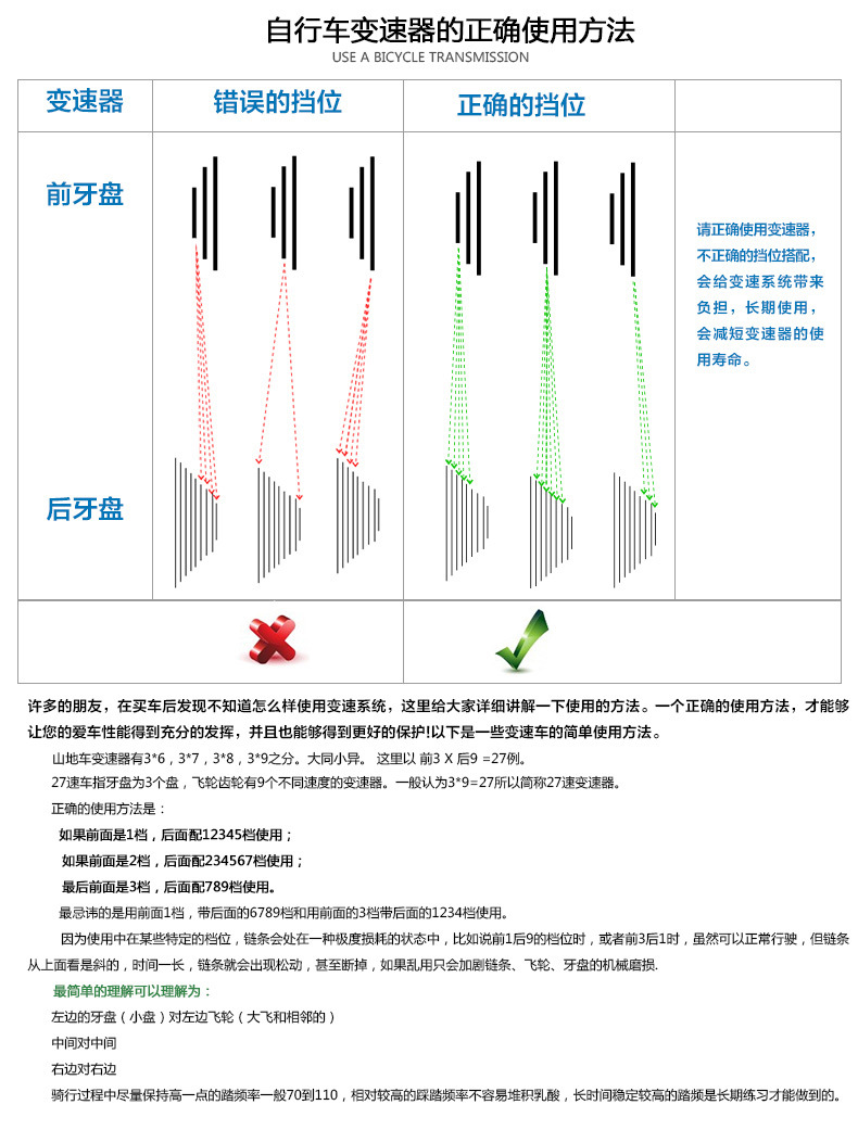 变速自行车正确使用方法