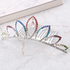 Fashionable children's nail decoration for bride, metal golden water, drill, hair accessory, wholesale, new collection