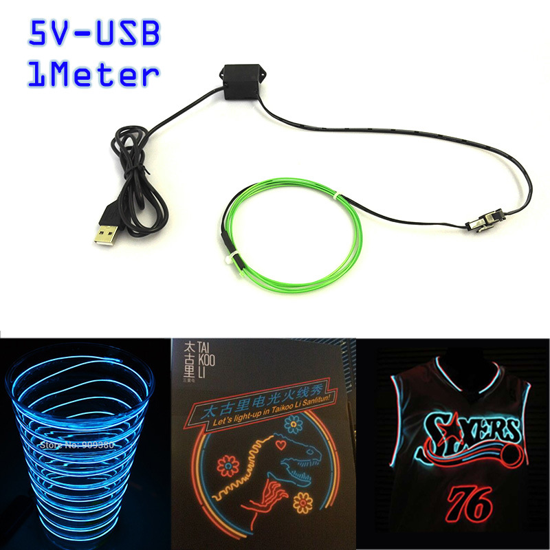 5vusb interfaz 1,3mm luz fría traje interior colorido iluminación decorativa productos muebles línea de la Lámpara decorativa
