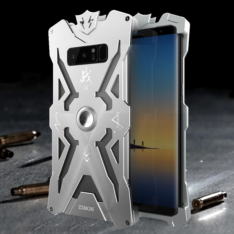 SIMON THOR Magnetic Bracket Aviation Aluminum Alloy Shockproof Armor Metal Case Cover for Samsung Galaxy Note 8