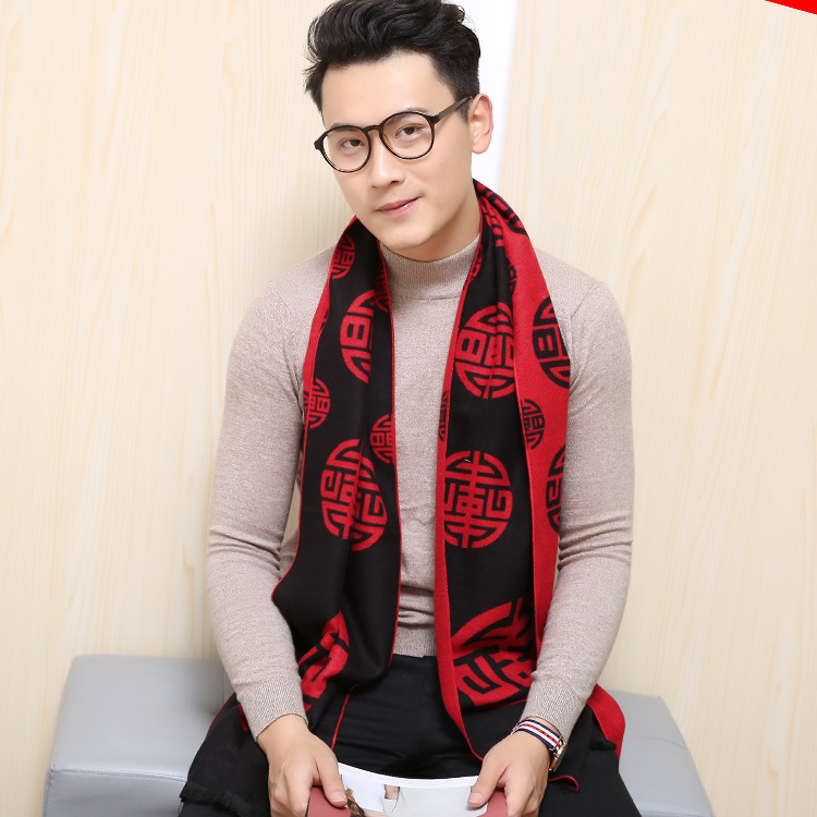 Men's Basic Color Block Plaid Wool Blend Tassel Scarf display picture 4