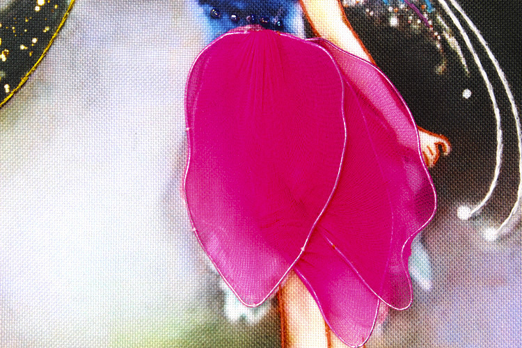 Oujin nianhua cinta bordado fábrica directa color impresión colgante pintura Elf beso sala de estar entrada pintura decorativa