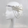 Retro headband, hair accessory for bride with tassels, European style, graduation party