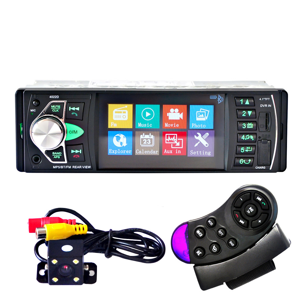 Car HD4.1-inch Bluetooth MP5 Player Reverse Priority FMRadio Card Machine4022 DReverse Package