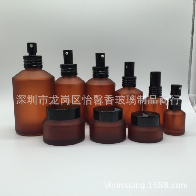 斜肩精油瓶200ml玻璃瓶 30ml玻璃膏霜瓶精油瓶爽肤水瓶 120ml