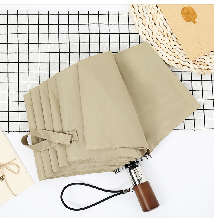 金属木柄素色伞_09