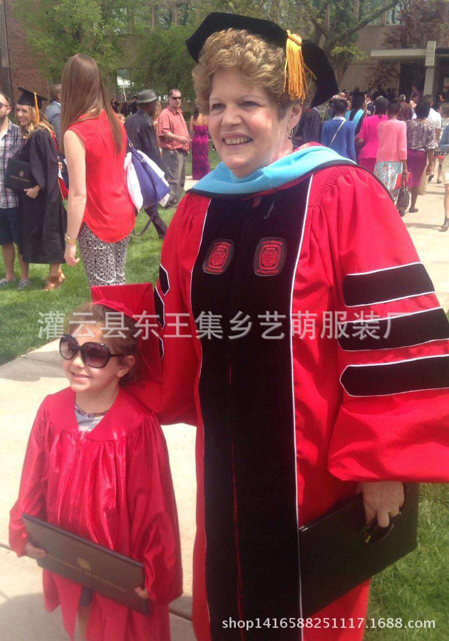 美式学士服博士服英式毕业服百褶款国外黑色博士服支持来样定.制-阿里巴巴
