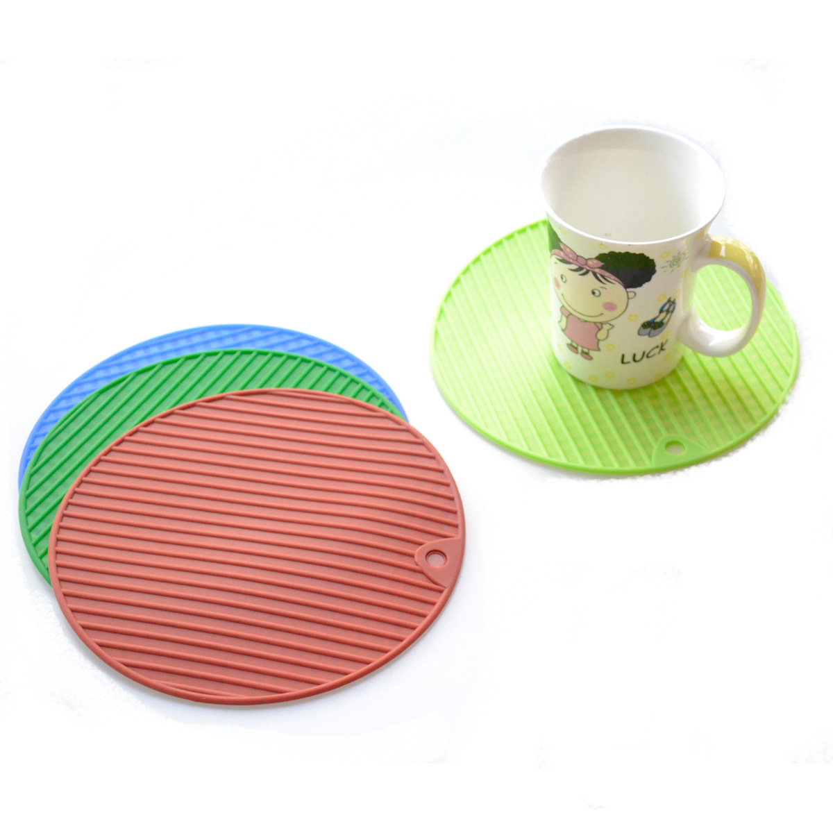 耐高温多功能防滑硅胶隔热垫/锅垫碗垫/餐垫圆形杯垫Cup mat