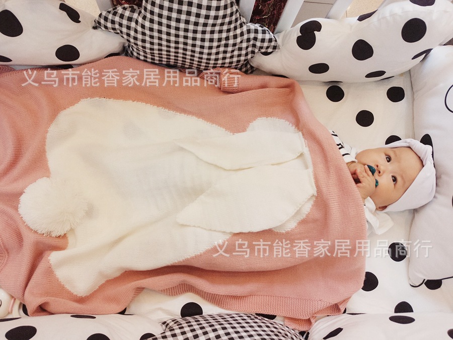 兔子毛线空调毯 (13)