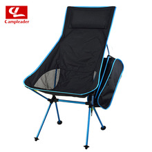 跨境專供月亮椅躺椅大號戶外折疊椅釣魚椅鋁合金帶靠枕椅子