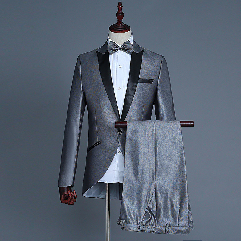 men's jazz dance suit blazers Magician small Tuxedo Suit men bel canto conductor show dress coat nightclub bar