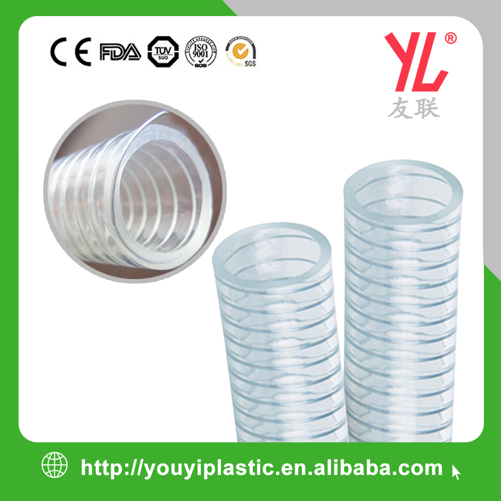 PVC钢丝管 工业抽水农业钢丝水管耐压耐磨加厚透明吸排水钢丝管