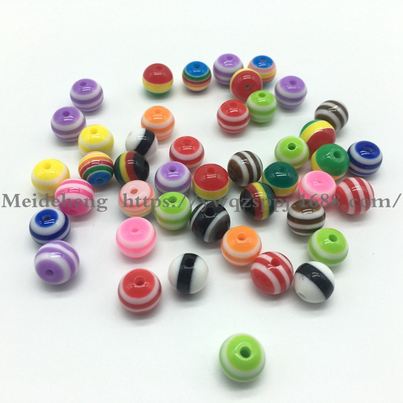 6MM-12mm colored striped resin beads cat's eye large hole cylindrical animal eye beads DIY jewelry accessories detail image 8