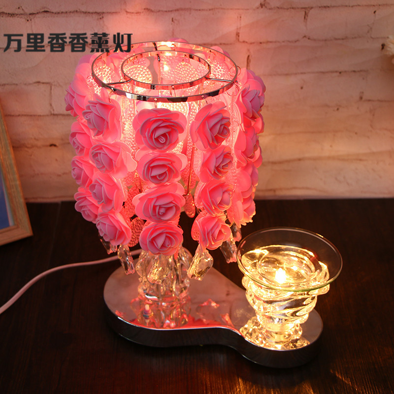 european crystal table lamp rose