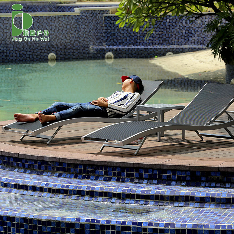 精欧户外 家用阳台午休休闲折叠躺椅 沙滩懒人靠椅多功能沙发|ru