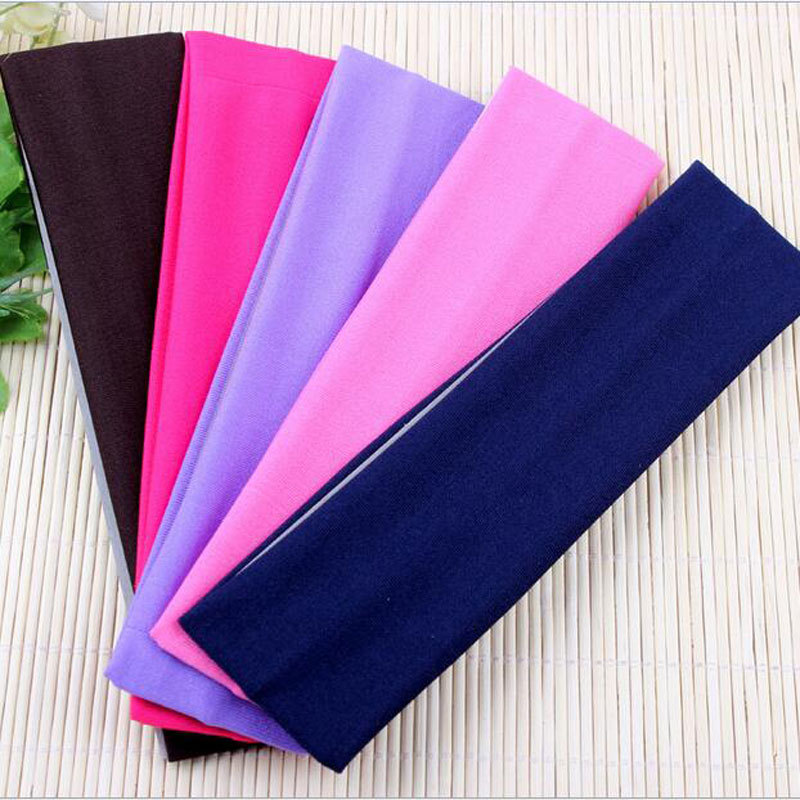 Milk silk fabric headband, elastic sport...