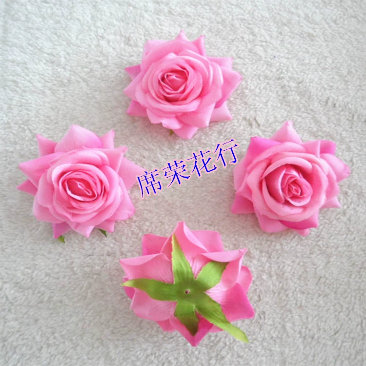 8cm simulation big roll rose silk cloth flower head flowers DIY bottomless support shoes hat wedding jewelry