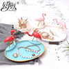 贝衡 Metal jewelry, storage system, necklace and earrings, photography props, flamingo