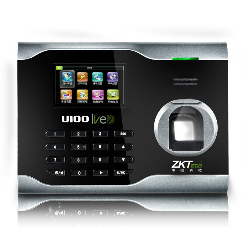 Central control wisdom U100 Fingerprint attendance machine Punch card machine Commuting Attendance machine Network functions Color screen