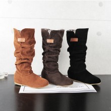 New foreign trade Black Medium barrel hollow cotton thread hook lace scrub lady single boot large wholesale