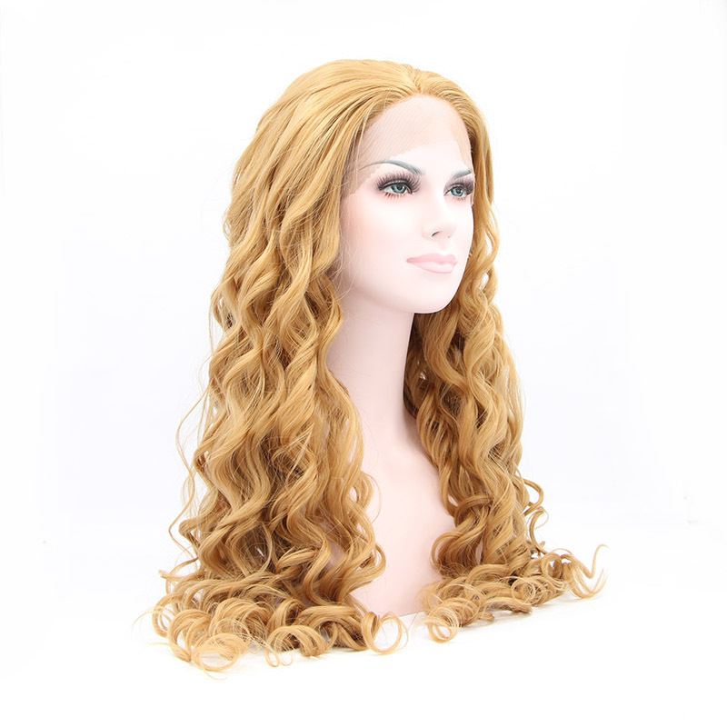 NEWLOOK W1105 temperamento pequeño rollo de moda peluca de cabello largo peluca de encaje enseñanza peluca de cabeza