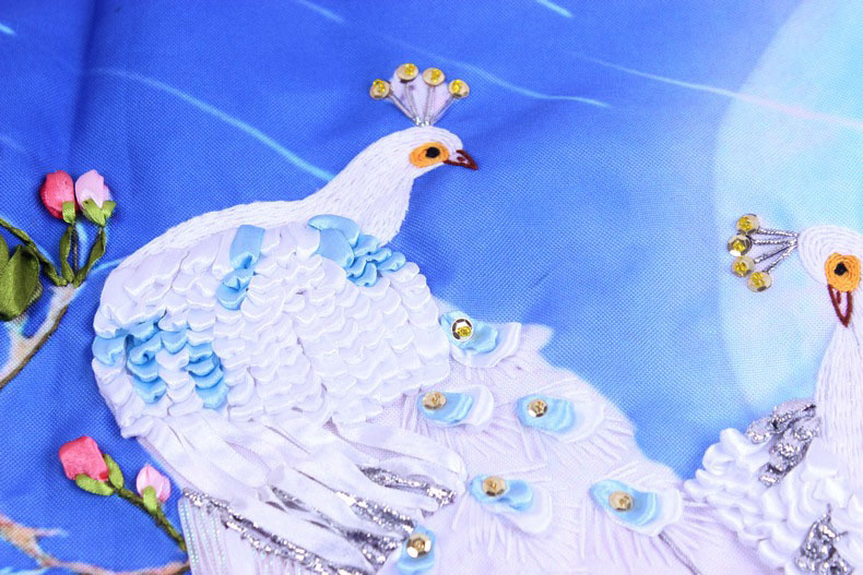 Oujin nianhua cinta bordado fábrica directa color impresión colgante pintura luz de la luna amor canción Sala entrada pintura decorativa