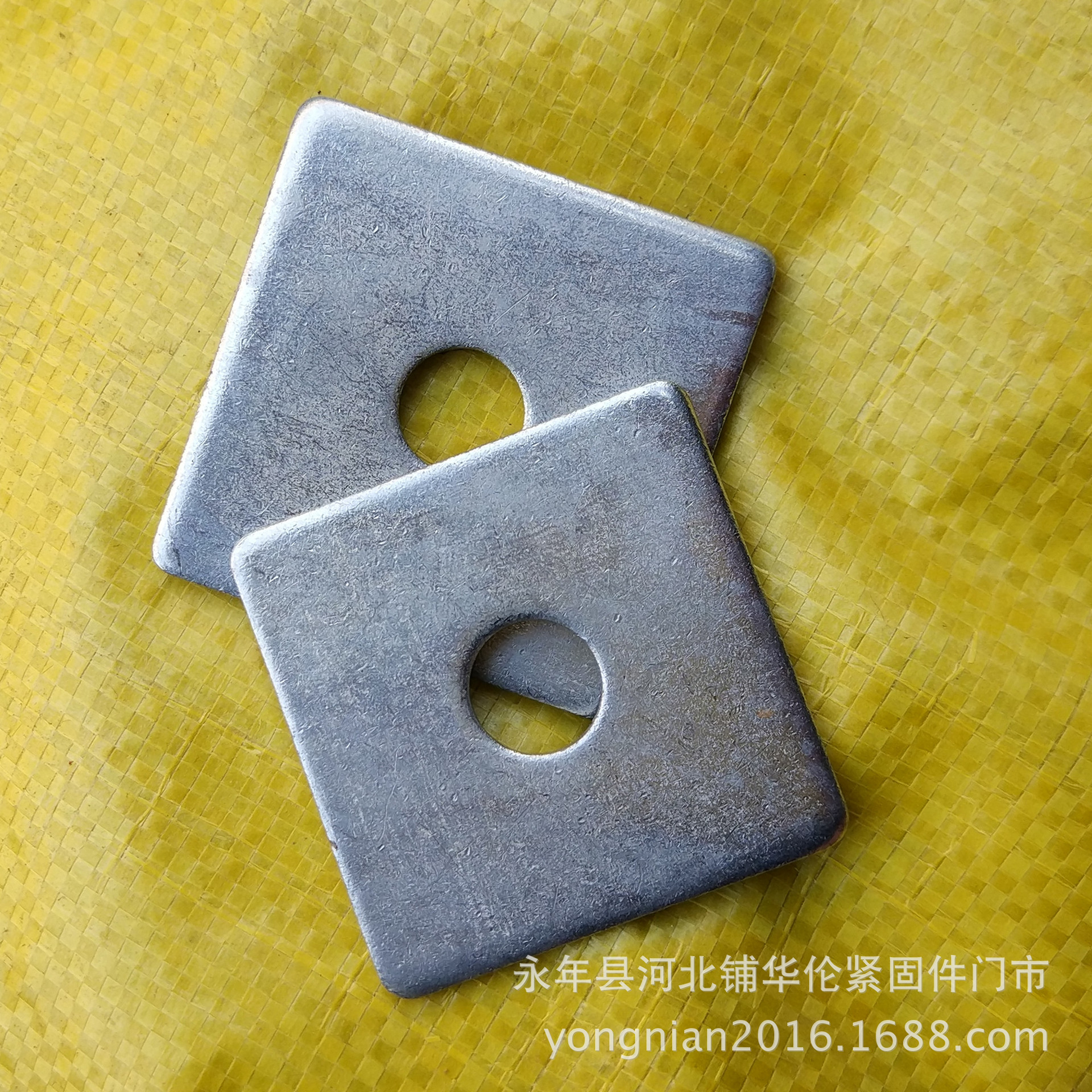 厂家供应 本色方形铁垫/镀锌金属四方垫/方斜垫 支持定做