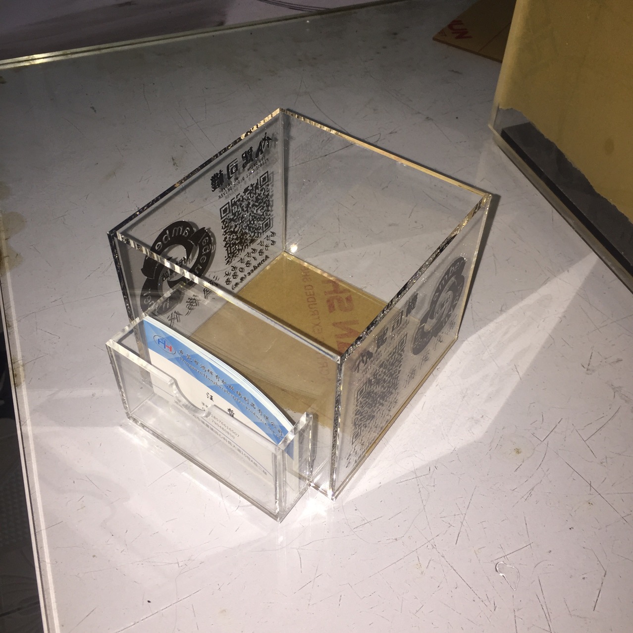 厂里定做亚克力丝印盒子 有机玻璃正方形盒子 透明正方形盒子