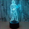 New firefighters Yayli 3D illusion light visual stereo light touch 3D light color gradient small night light