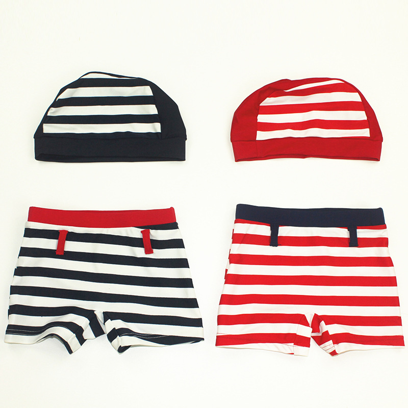 Popup summer lovely stripe Sailor Flat angle swimming trunks fashion children Swimwear goods in stock supply Child swimming trunks