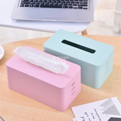 Customizable LOGO printing advertisement wheat stalk Degradation Macaron color Lifting Ladder Tissue box
