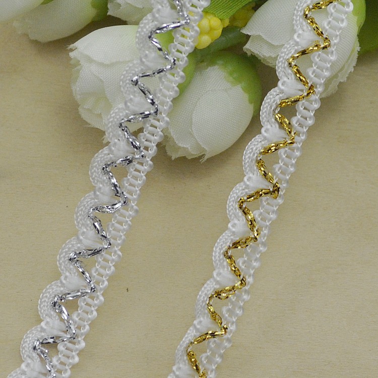 Special lace with curved lace car line wave lace bilateral dog tooth lace P099