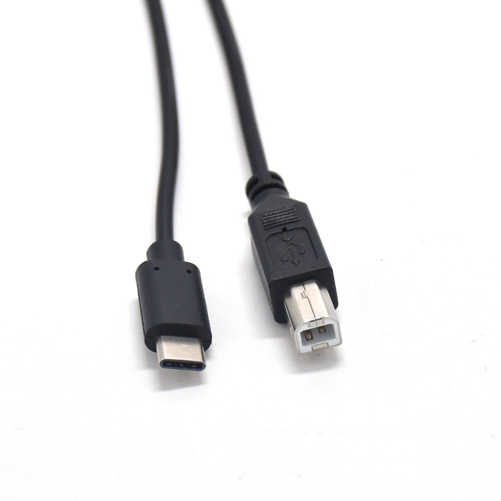 1米2米 USB-C USB 3.1 type-c转标准B型打印机硬盘盒转接线 TC30