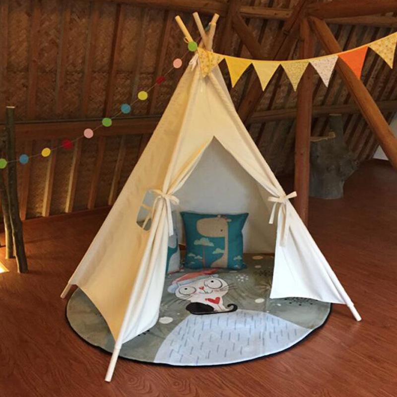 婴儿儿童房公主帐篷室内游戏屋印第安帐篷玩具屋可折叠帐篷儿童