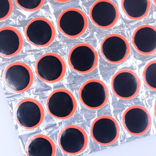48 pieces of 25mm diameter circular bicycle tire patching films, tire cold patching films, inner tube repair and riding accessories