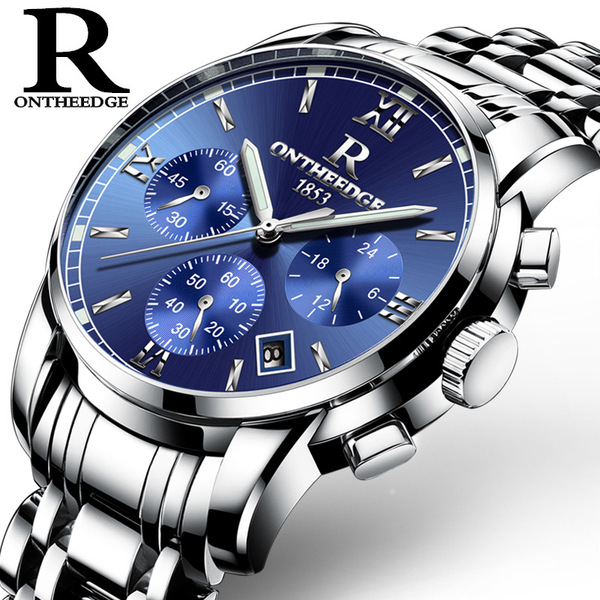 men's universal quartz steel belt stainless steel