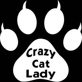 汽车贴纸图片  反光 汽车车贴动物卡通 脚印 paw  Crazy Cat Lady