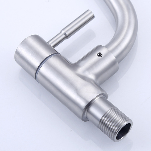 Manufacturer wholesale 304 stainless steel wall-mounted kitchen sink vegetable basin single cold water faucet balcony pool faucet