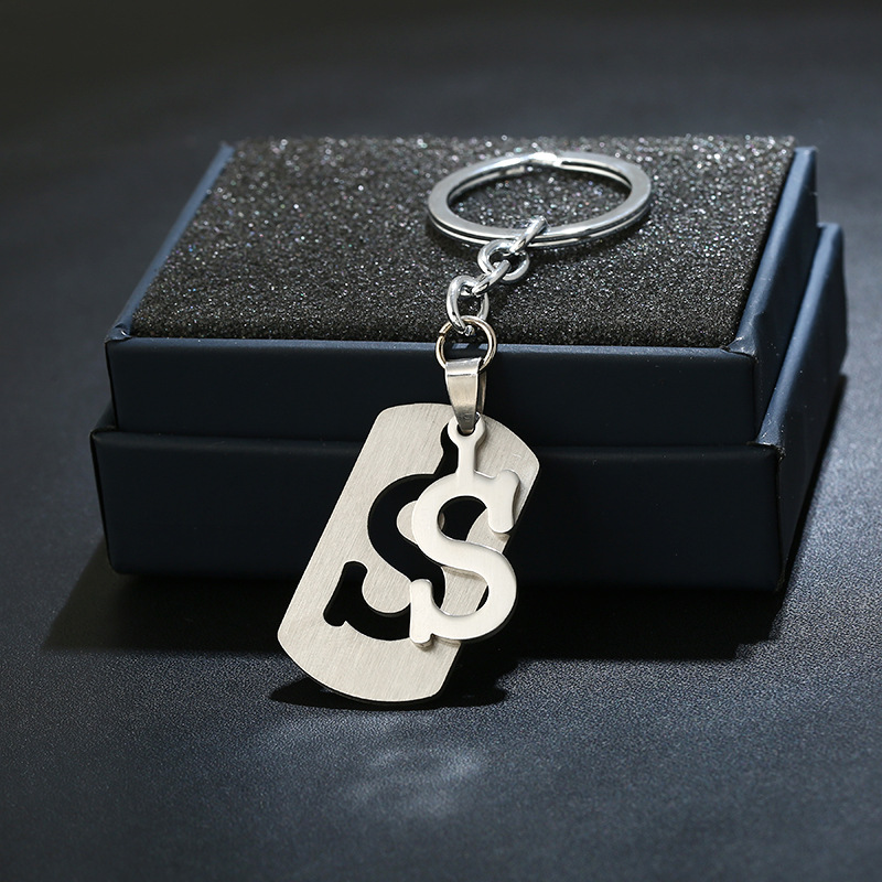 Simple Style Commute Letter Stainless Steel Keychain display picture 9