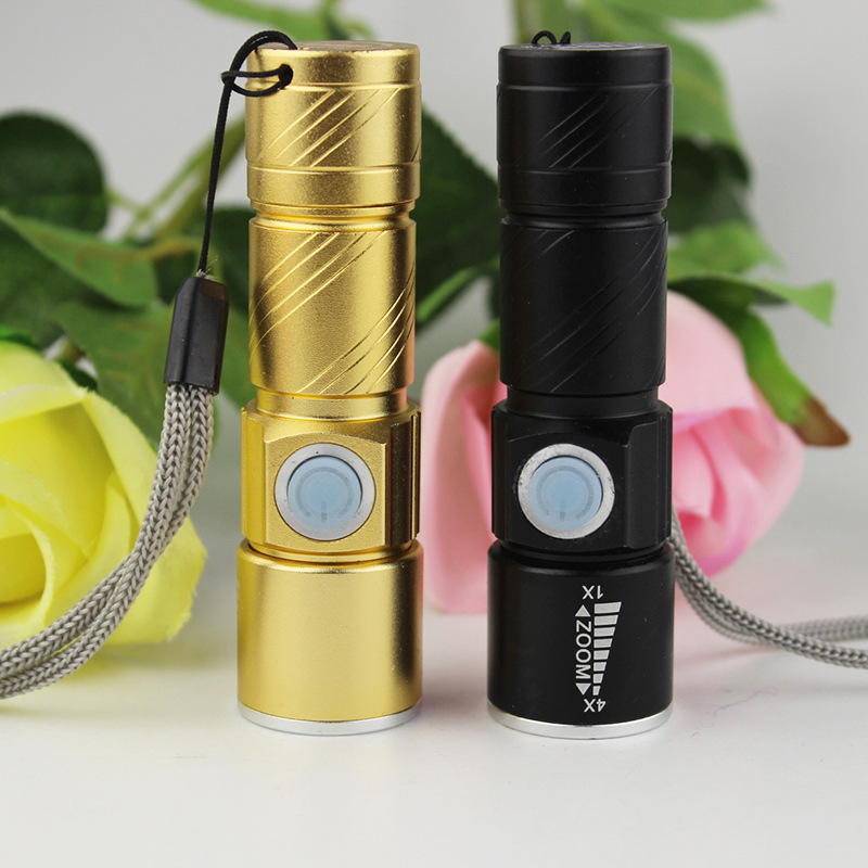 USB充电强光自行车灯前灯 led迷你手电筒夜骑装备厂家直销跨境款