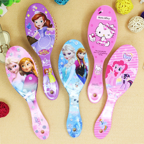 Cartoon Frozen children's air cushion comb cute massage comb anti-static air cushion comb hairdressing comb princess comb