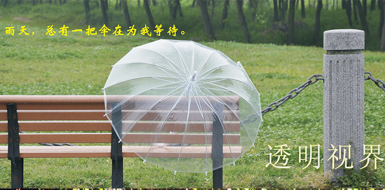 16骨黑白透明伞详情页_01