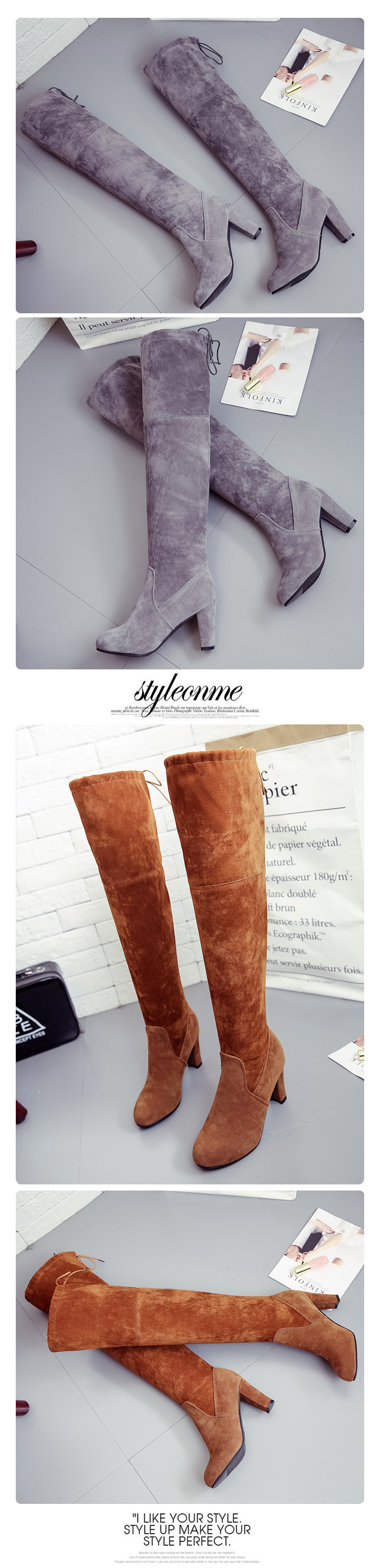 Bottes femme en Daim - Ref 3354742 Image 30