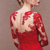 The bride new long sleeved banquet fashion company’s annual meeting women evening dress