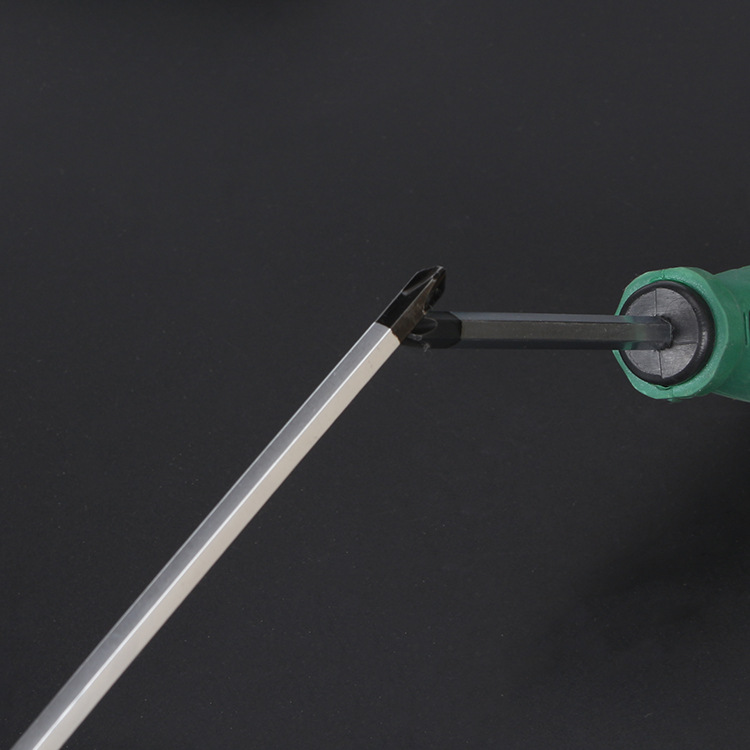 Qiyao grado industrial súper duro Cruz-palabra ciruela mango de goma a través del núcleo destornillador herramientas de reparación de automóviles