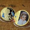 Diana Gold Memorial Ambassadian Souvenirs Galfenal Diamond Praiseed Color Color Printing Memorial Crafts