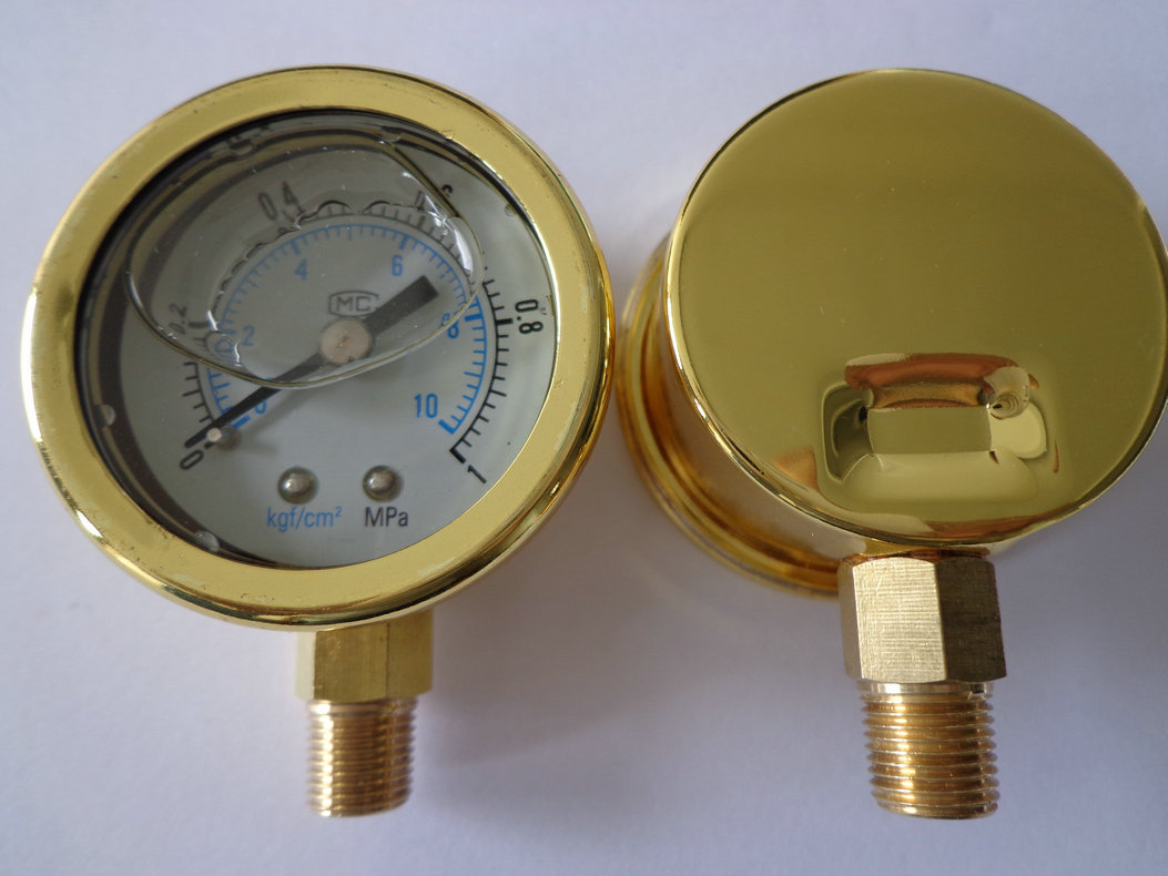 名扬厂家供应 新款仿金压力表 浙江压力表 仿金压力表价格 可定制