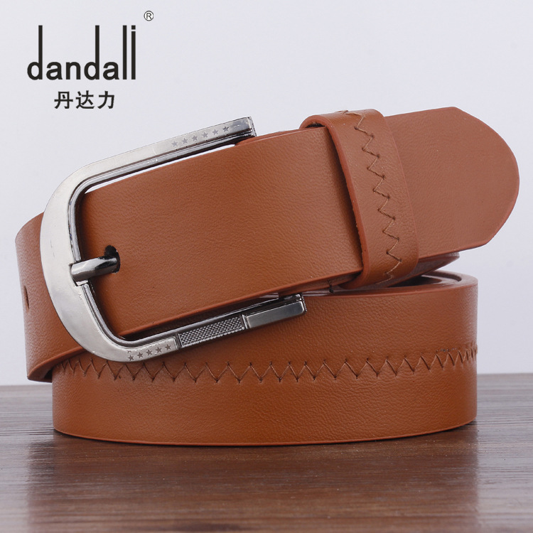 Versatile Men's Pin Buckle Belt Car Cutting Retro Belt Teen Denim Decorative Wide Trouser Belt