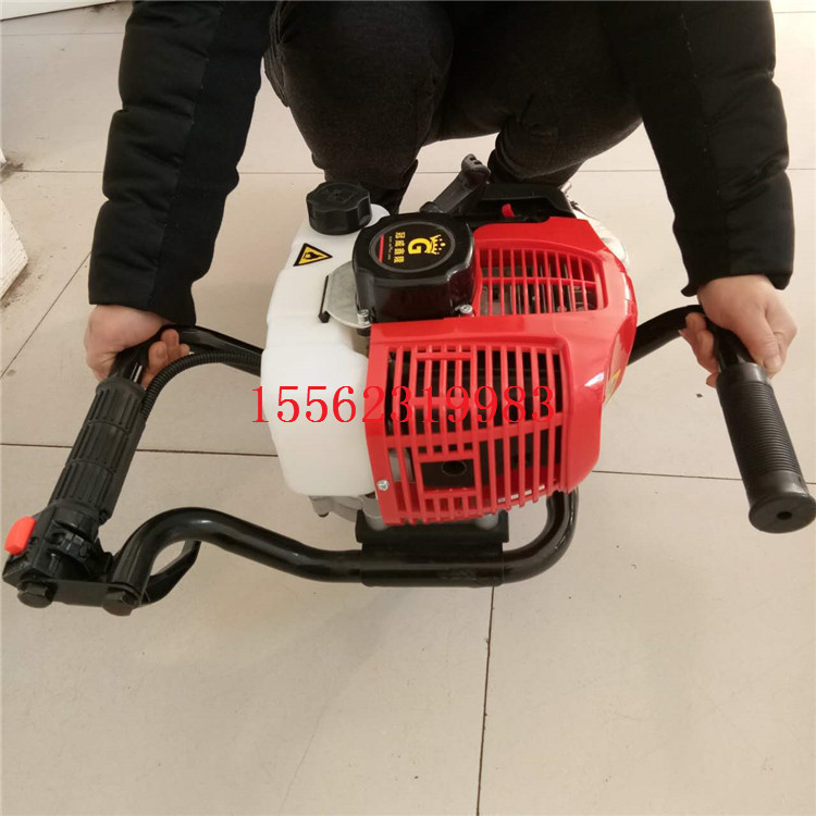 两冲程汽油机植树双人挖坑机 轻便式汽油打孔机价位
