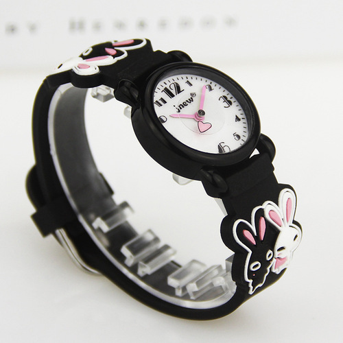 Wholesale Factory Children's Rabbit Cartoon Waterproof Quartz Watch Silicone Jelly Strap Watch for Kids Children's Watch